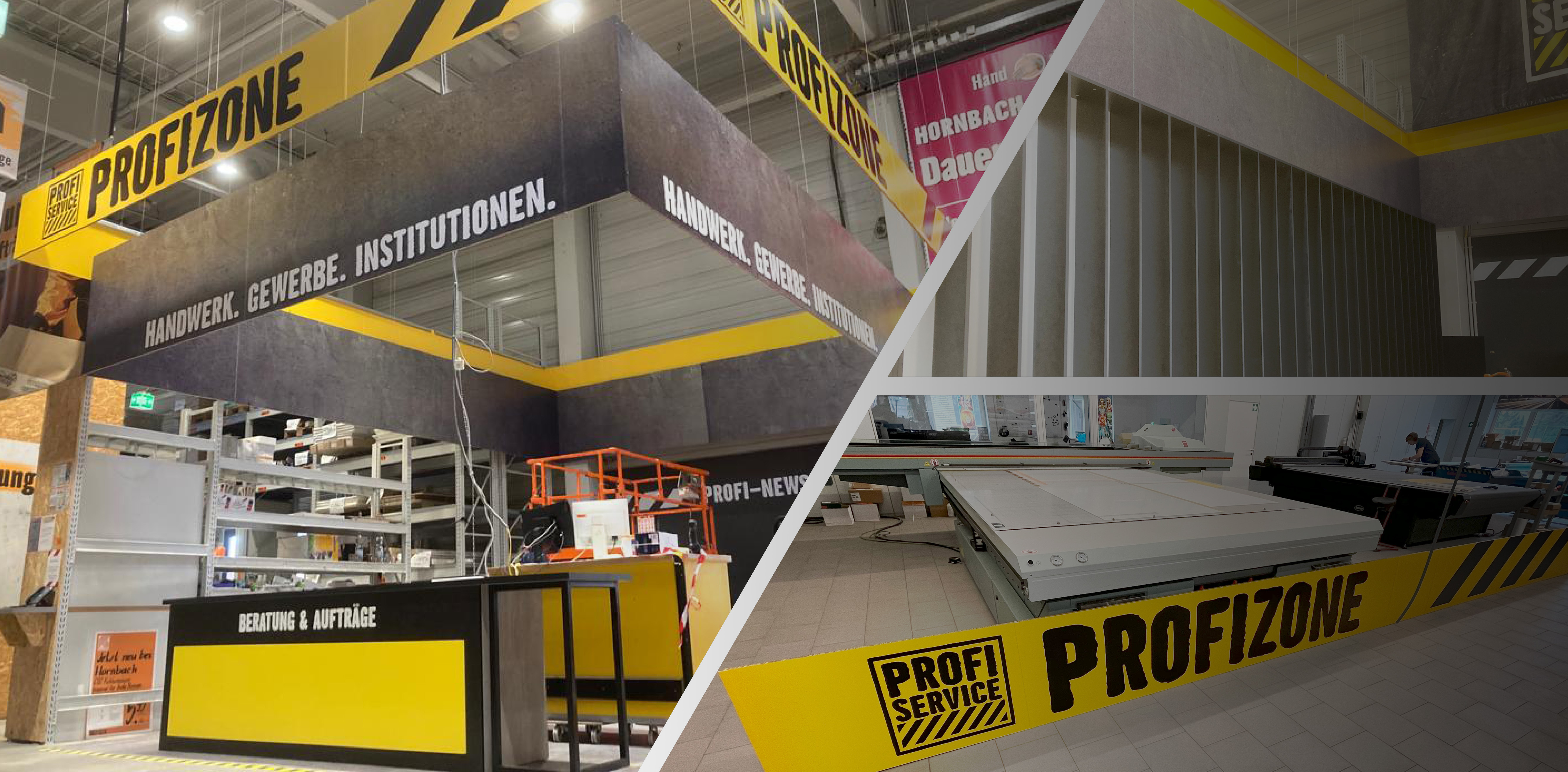 Profizone mit Deckenhängern