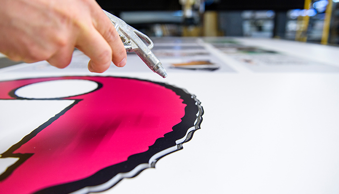 Luftdruckpistole und Digitaldruck